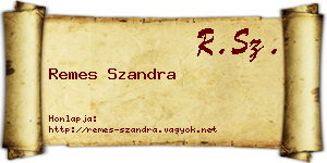 Remes Szandra névjegykártya